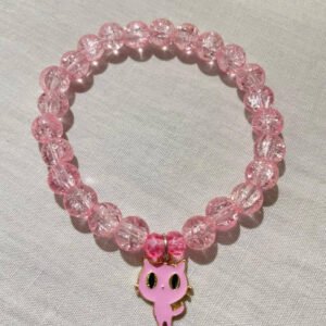 Pink cat bracelet