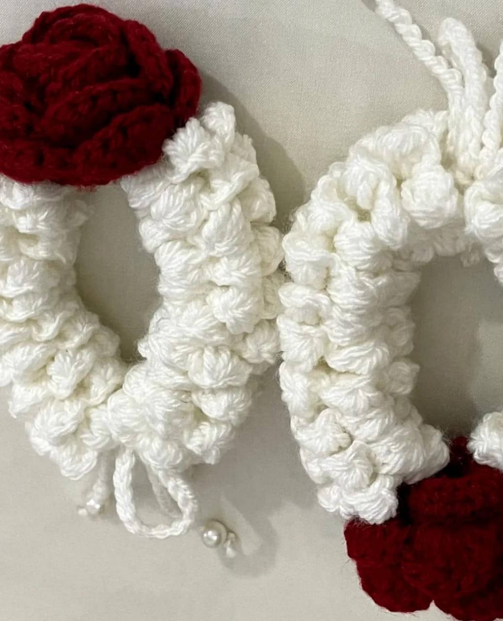 Handmade floral scrunchies