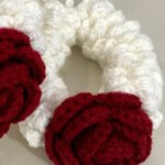 Handmade floral scrunchies