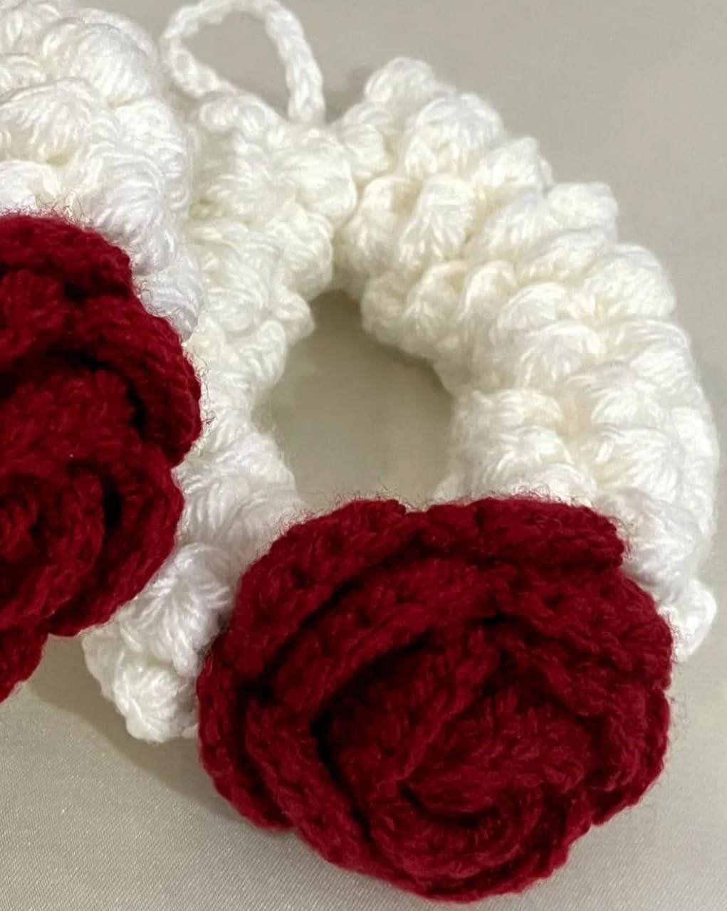 Handmade floral scrunchies