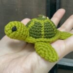 Handmade turtle keychain.