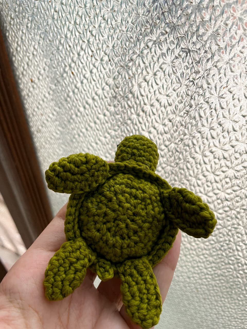 Handmade turtle keychain.
