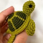 Handmade turtle keychain.