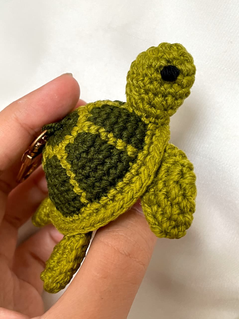 Handmade turtle keychain.