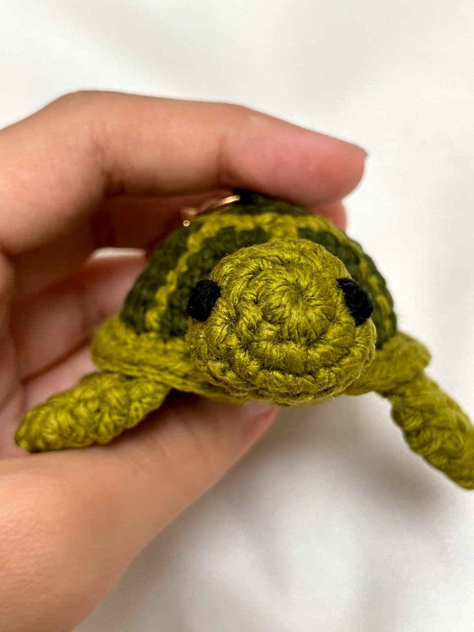 Handmade turtle keychain.