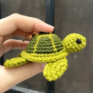Handmade turtle keychain.