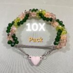 Green brown amber bracelet.