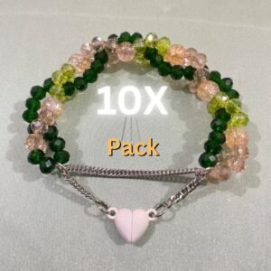 Green brown amber bracelet.