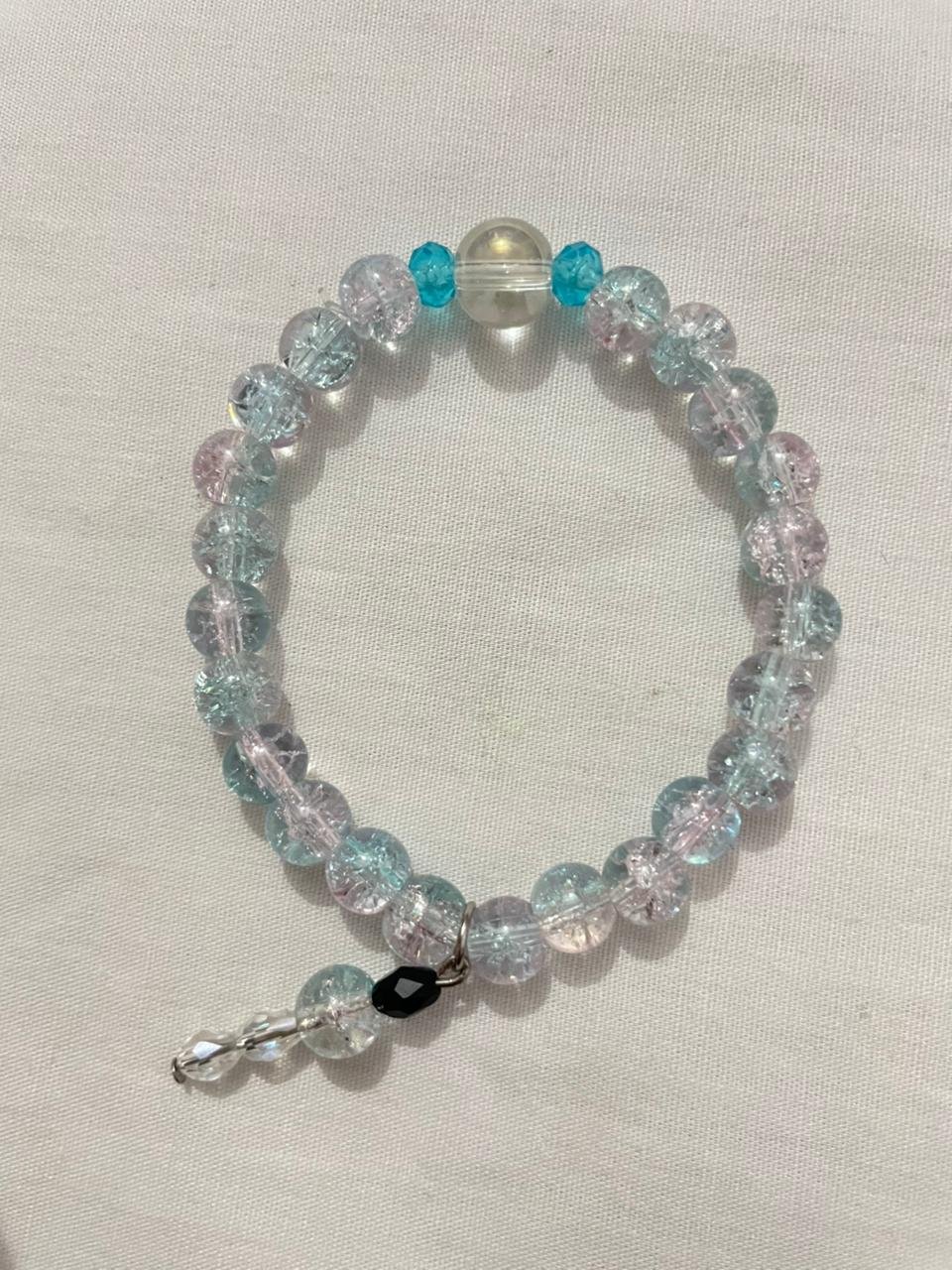 Blue pink cloud bracelet.