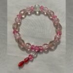 Pink beaded bracelet.