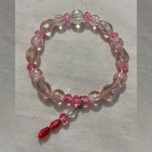 Pink beaded bracelet.