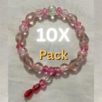 Pink beaded bracelet.