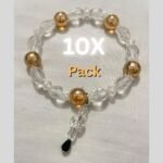 Gold clear bracelet.