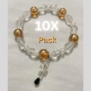 Gold clear bracelet.