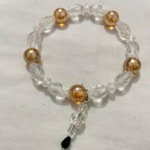 Gold clear bracelet.